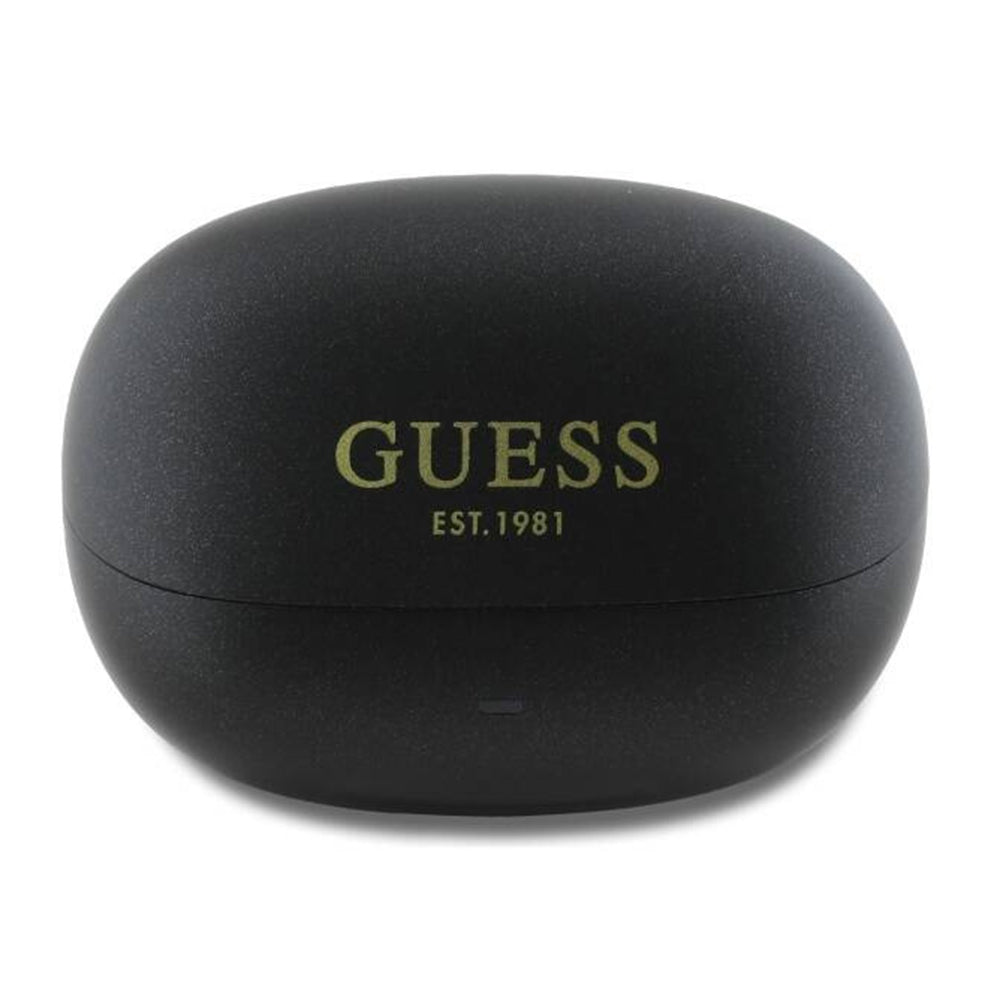 Handsfree Bluetooth Guess Capsule Printed Logo, TWS, ANC, Čierna