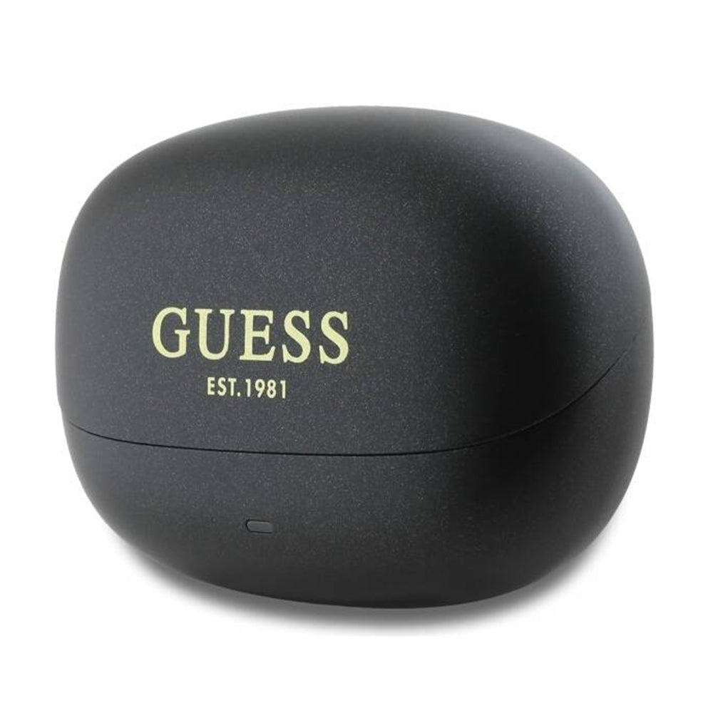 Handsfree Bluetooth Guess Capsule Printed Logo, TWS, ANC, Čierna