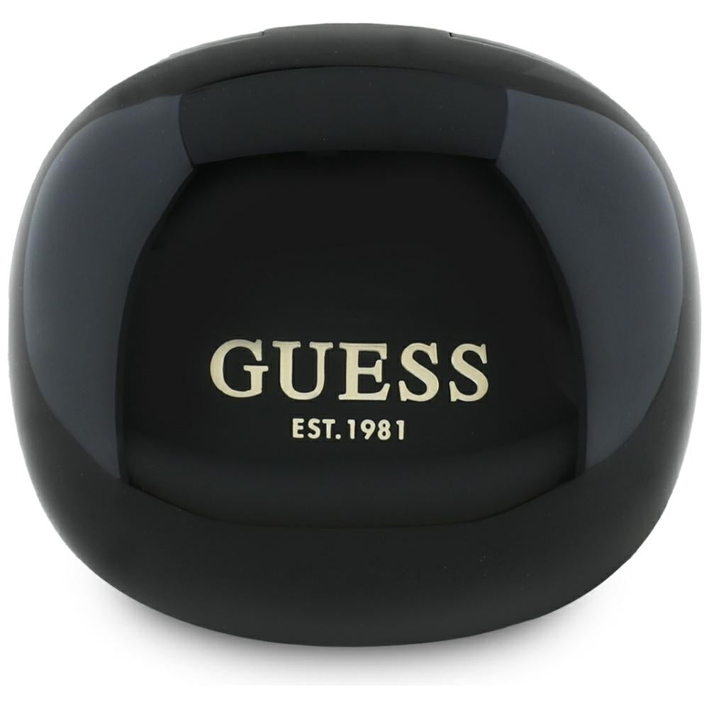 Handsfree Bluetooth Guess Flat Classic Logo Electroplated, TWS, Čierna