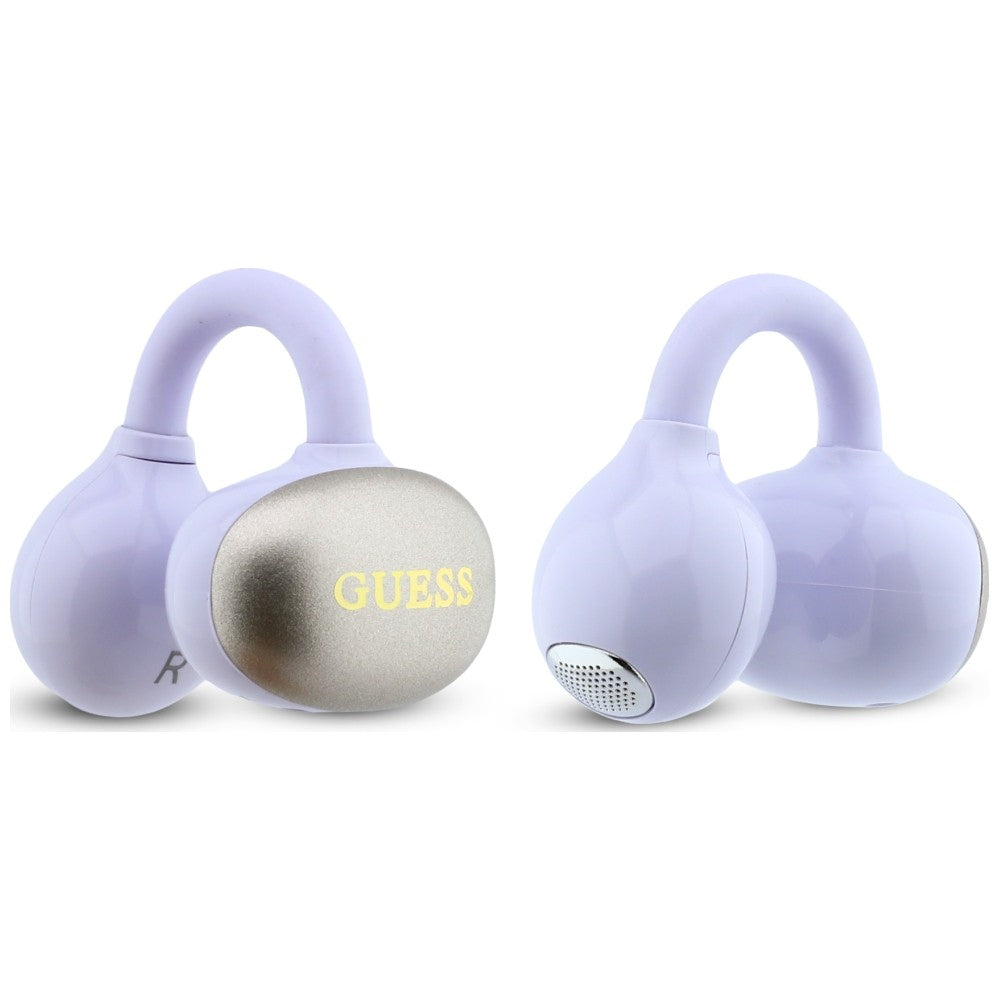 Handsfree Bluetooth Guess Metalický povrch s elektrolytickými časťami Classic, TWS, fialová
