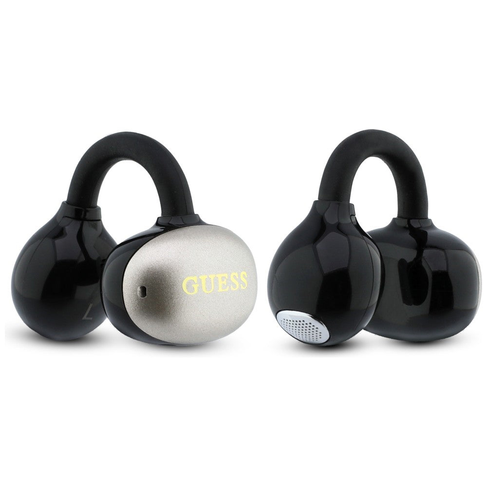 Handsfree Bluetooth Guess Metalický povrch s elektrolytickými časťami Classic, TWS, čierna
