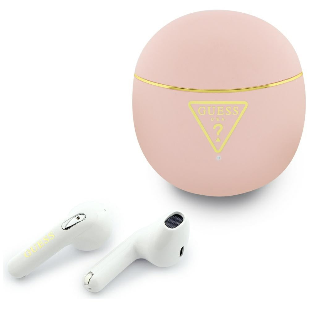 Handsfree Bluetooth Guess Script Print, TWS, Ružové