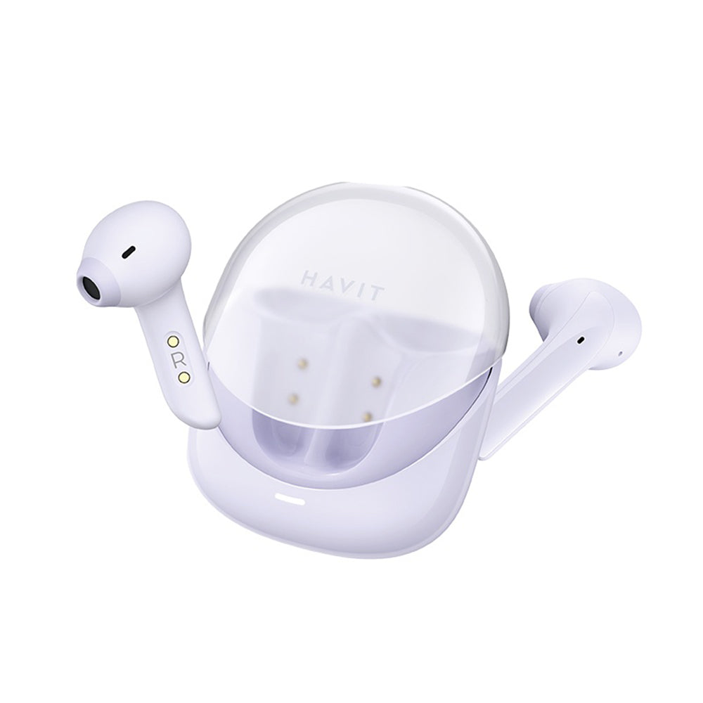 Handsfree Bluetooth HAVIT Modern Buds TW974, TWS, Fialová