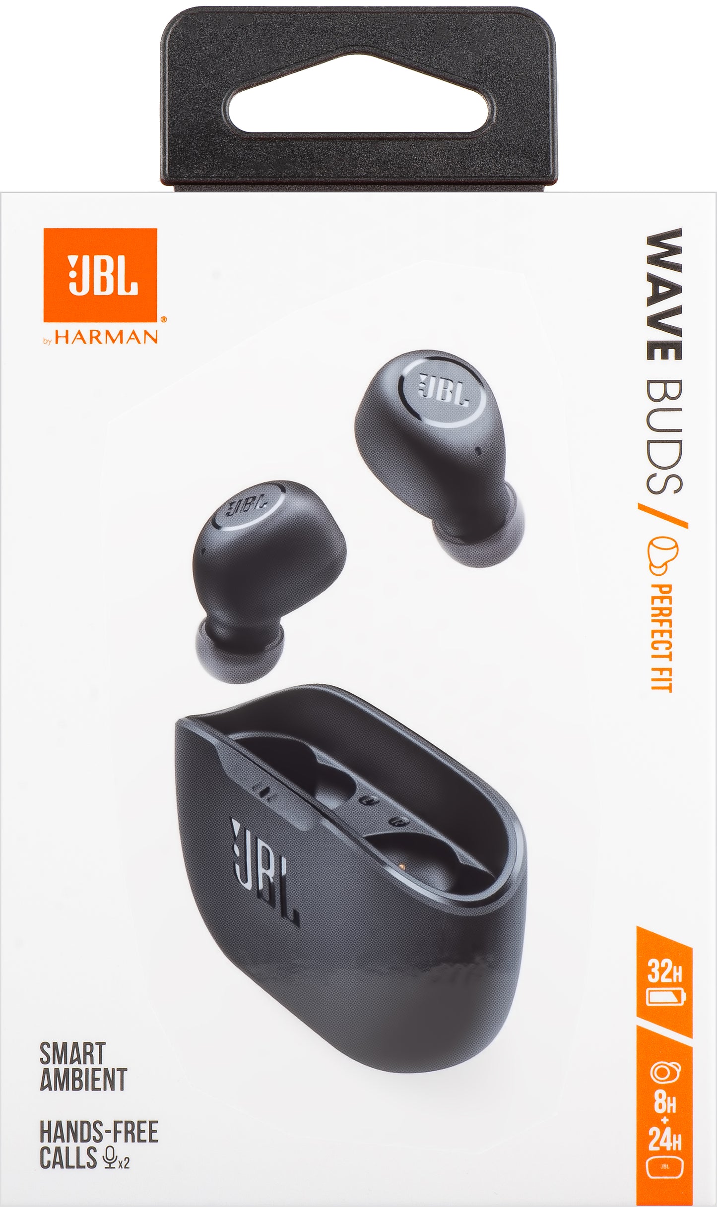Handsfree Bluetooth JBL Wave Buds, TWS, čierne JBLWBUDSBLK