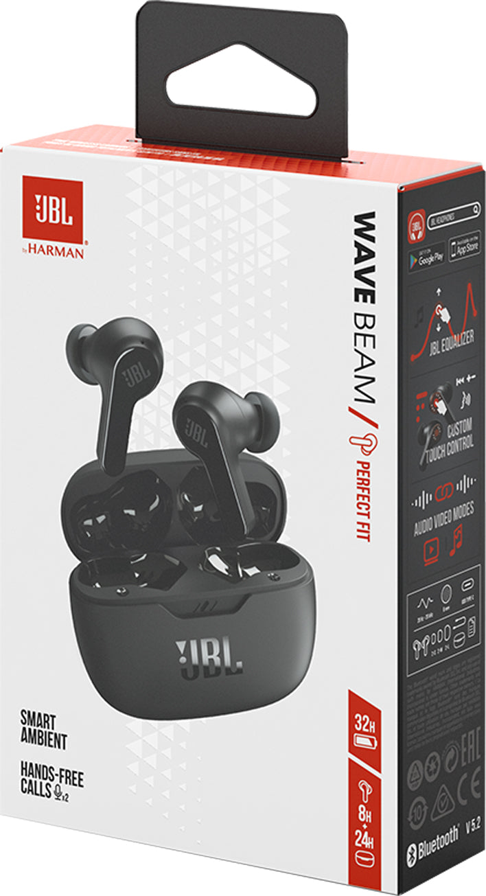 Handsfree Bluetooth JBL Wave Beam, TWS, čierne JBLWBEAMBLK