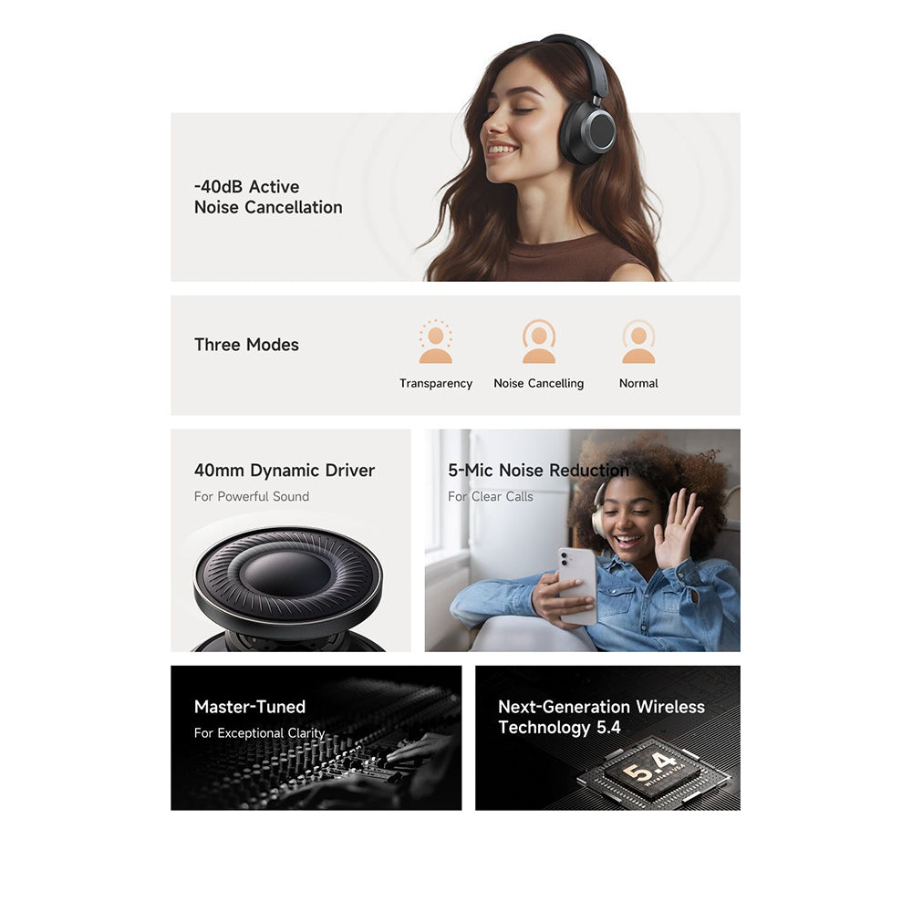 Handsfree Bluetooth McDodo HP-5821 T03, A2DP, ANC, Béžová