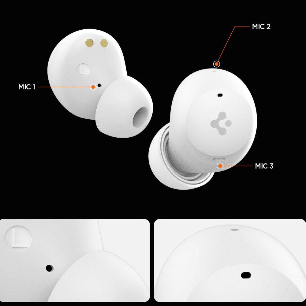 Handsfree Bluetooth Spigen SA2401, TWS, ANC, Čierna ASD07887