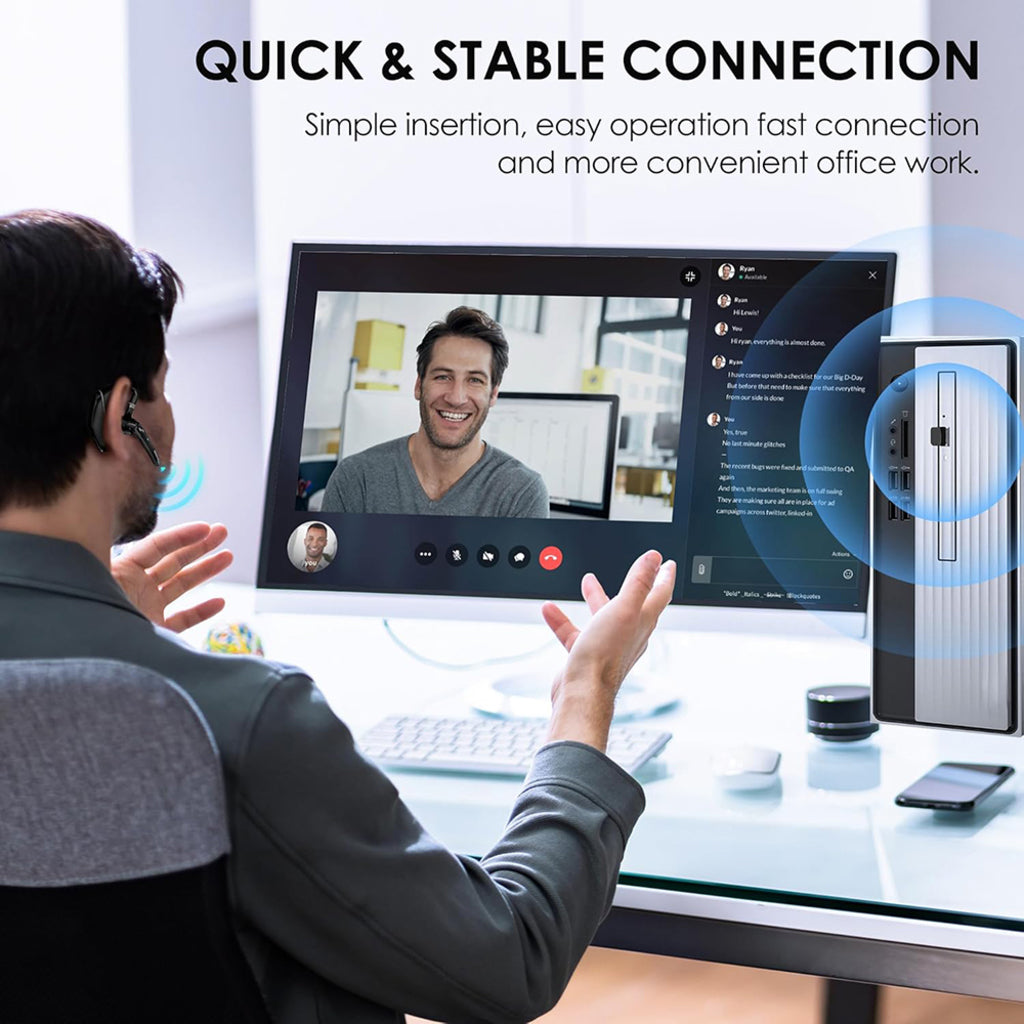 Bluetooth headset Techsuit Hearyo A6L pre call centrum, čierna