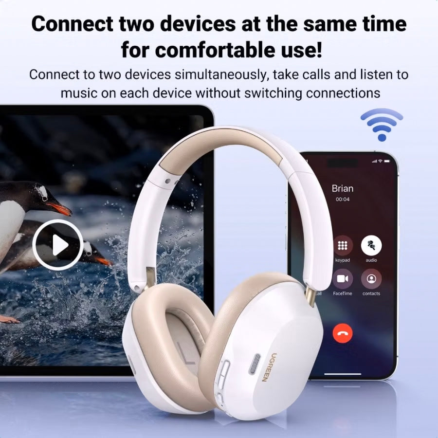 Handsfree Bluetooth UGREEN HiTune Max5C HP203, A2DP, ANC, Biela