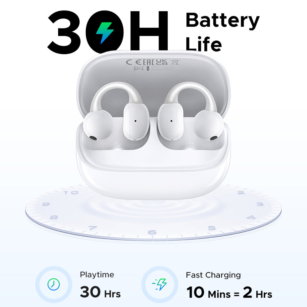 Handsfree Bluetooth UGREEN S6 ClipBuds Magic WS208, TWS, Biela