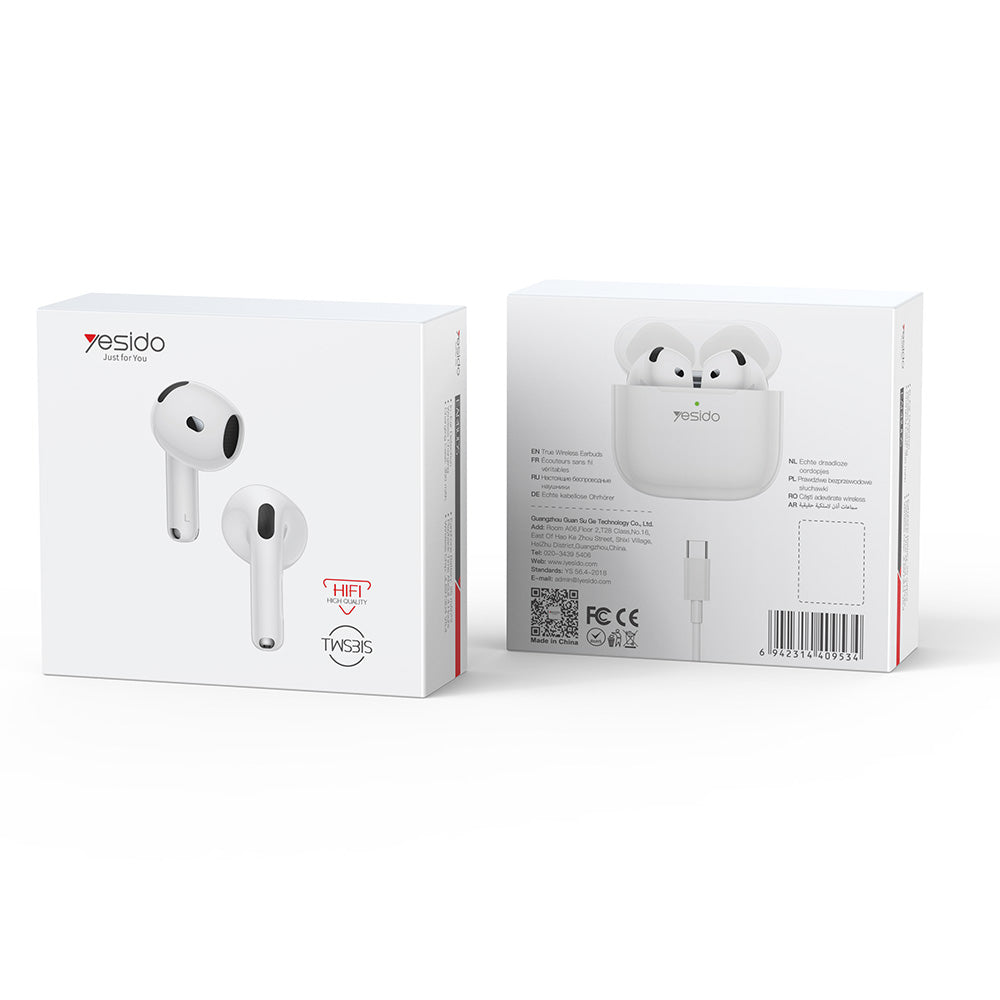 Handsfree Bluetooth Yesido TWS31S, TWS, Biela