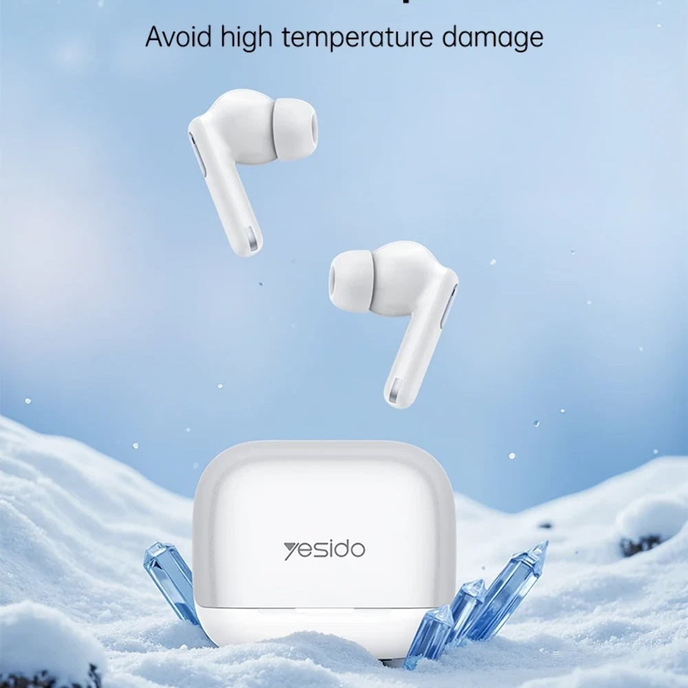 Handsfree Bluetooth Yesido TWS34, TWS, ANC, Biela