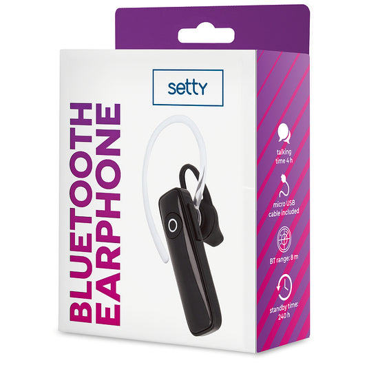 Handsfree Bluetooth Setty SBT-01, Čierna