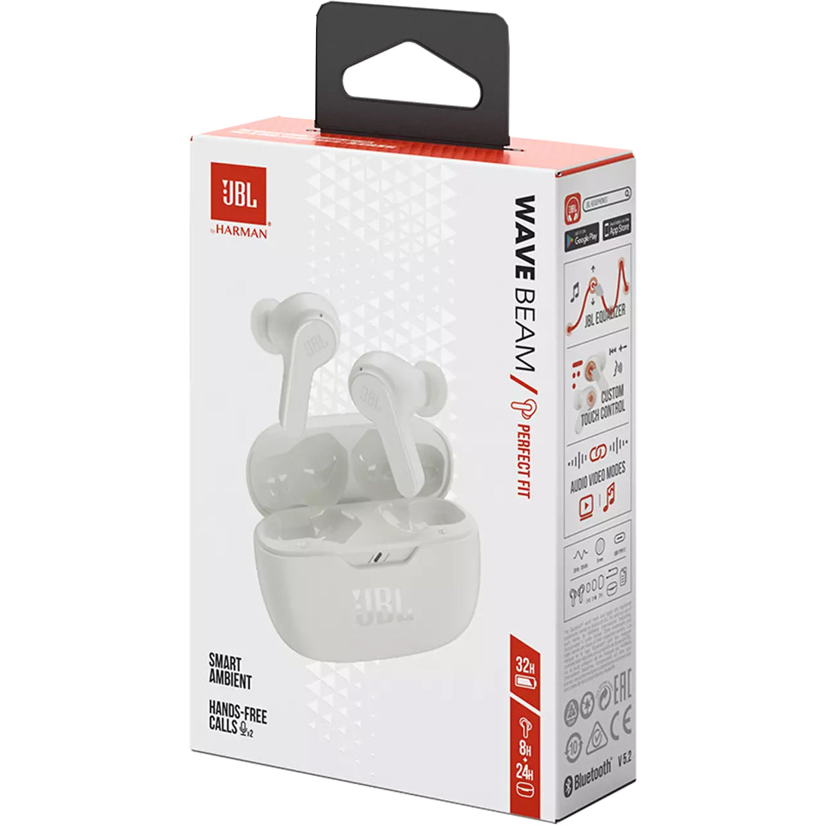 Handsfree Bluetooth JBL Wave Beam, TWS, biele JBLWBEAMWHT