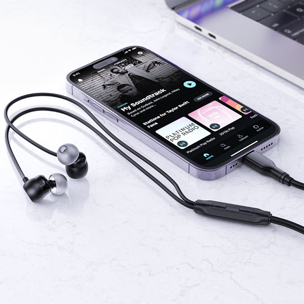 Handsfree USB-C Acefast L8, Čierna