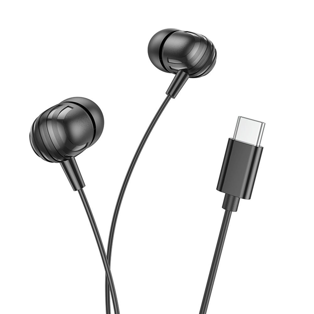 Handsfree USB-C Borofone BM77 Delicious, Čierna