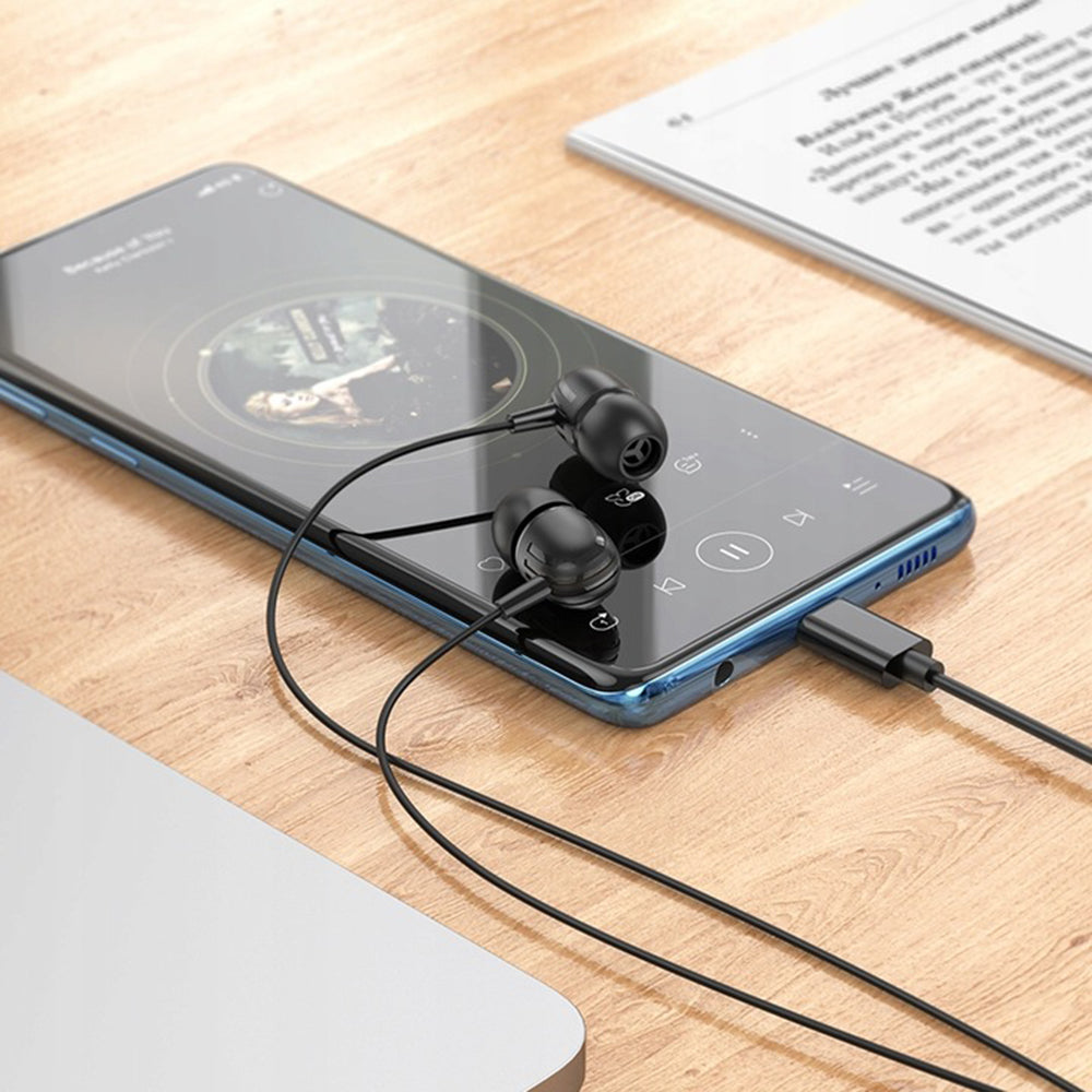 Handsfree USB-C Borofone BM77 Delicious, Čierna