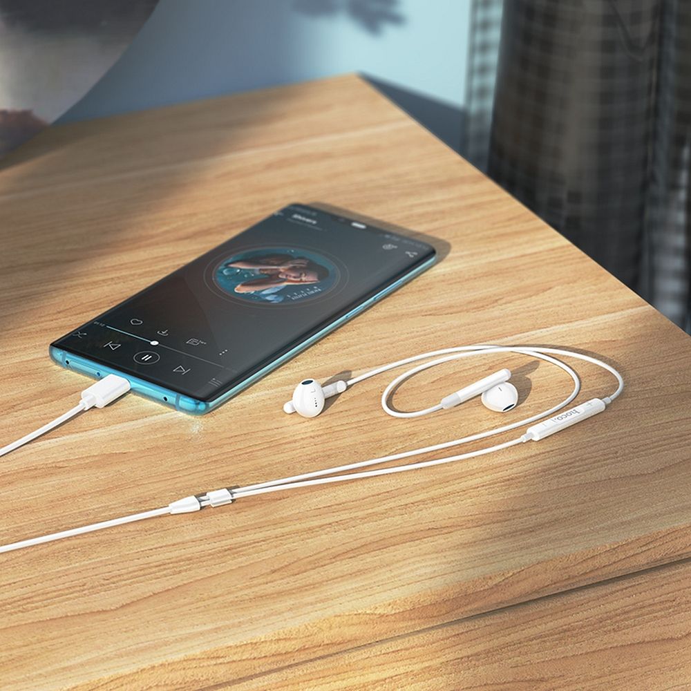 Handsfree USB-C HOCO M93, biele