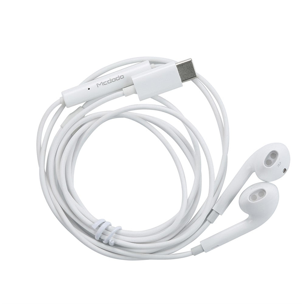 Handsfree USB-C McDodo HP-6071 Element, Biela