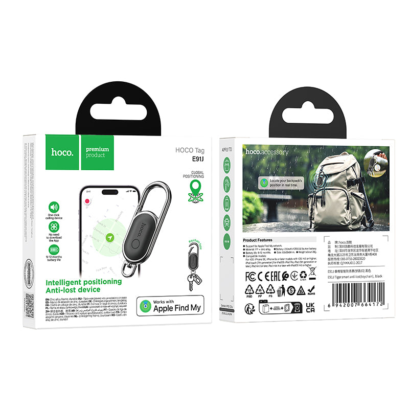 HOCO SmartTag E91J pre iOS Series, Čierna