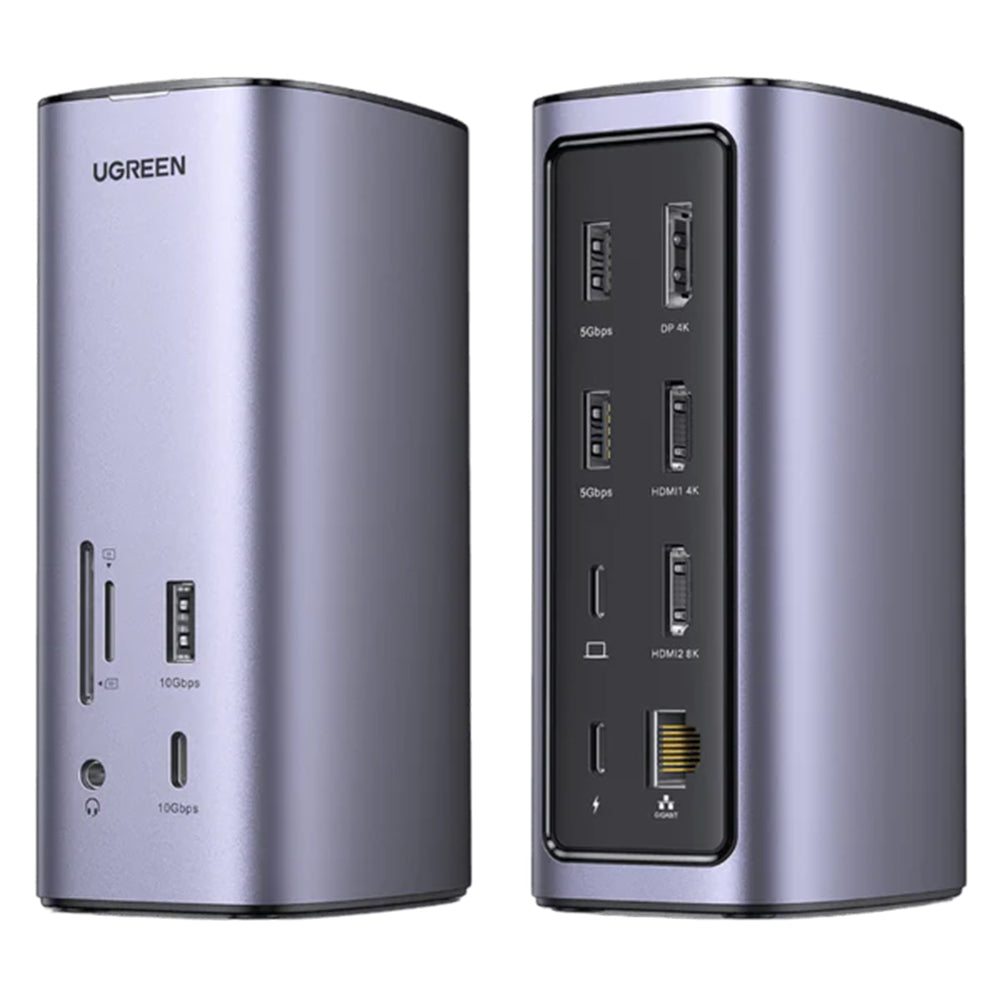 Multifunkčný Hub UGREEN Pro CM555, 13v1, Sivý