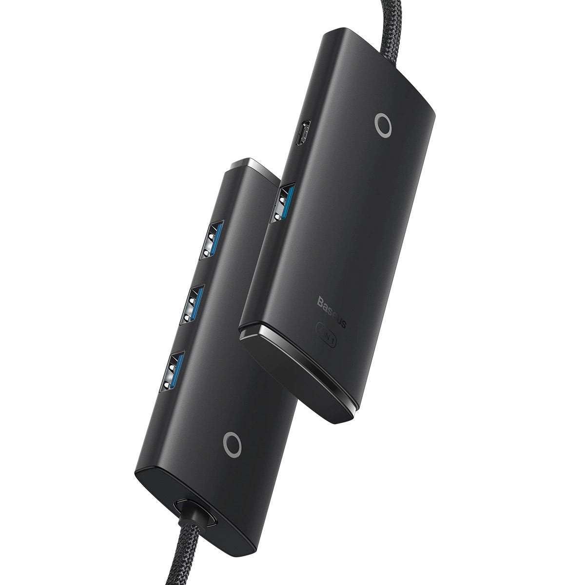 Hub USB Baseus Lite, 4 x USB-A 3.0 - 1 x USB-C, 2m, Čierny WKQX030201