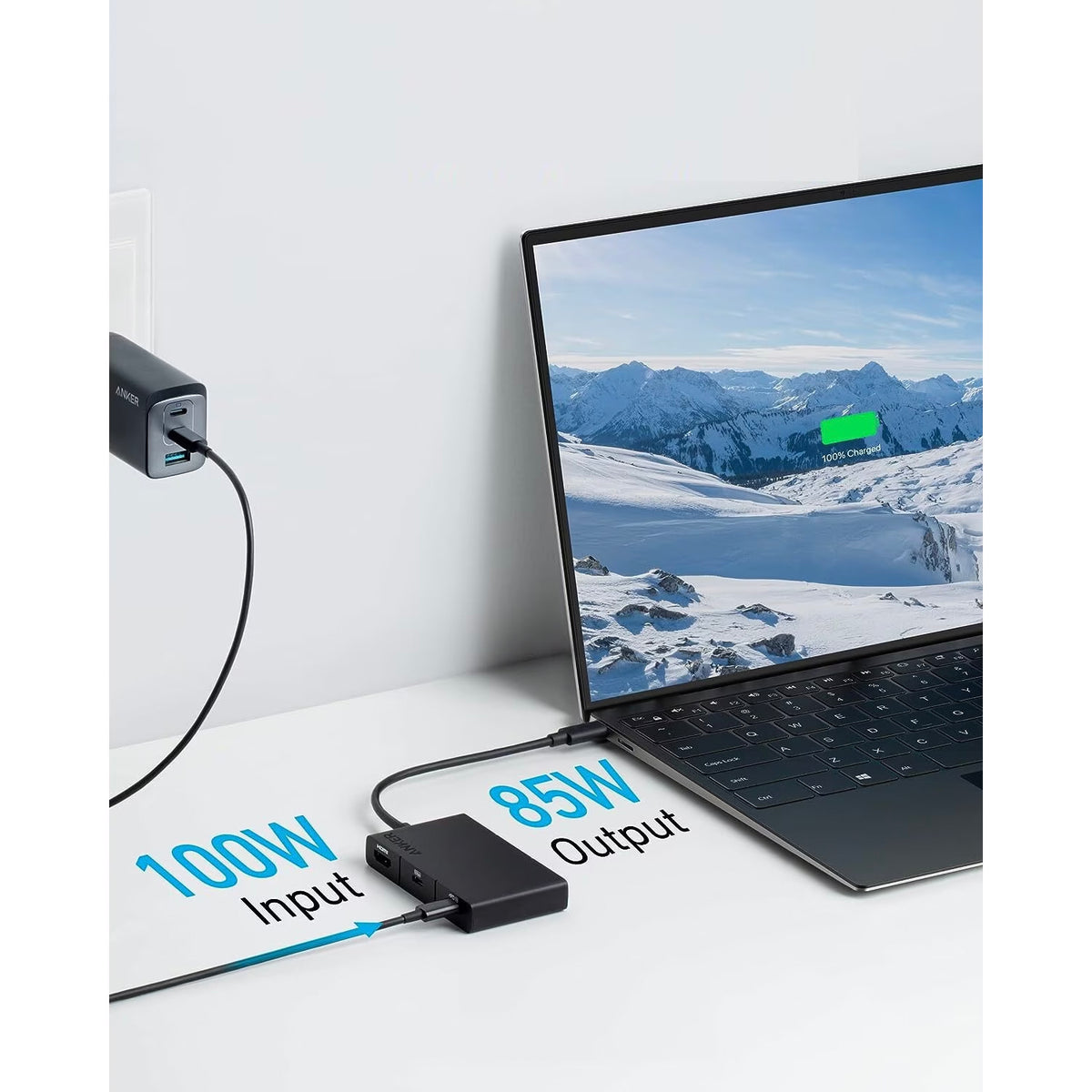 USB-C rozbočovač Anker 332, 2 x USB-A - 2 x USB-C - 1 x HDMI, čierny A8356G11