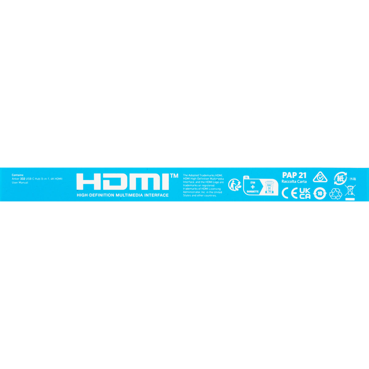 USB-C rozbočovač Anker 332, 2 x USB-A - 2 x USB-C - 1 x HDMI, čierny A8356G11