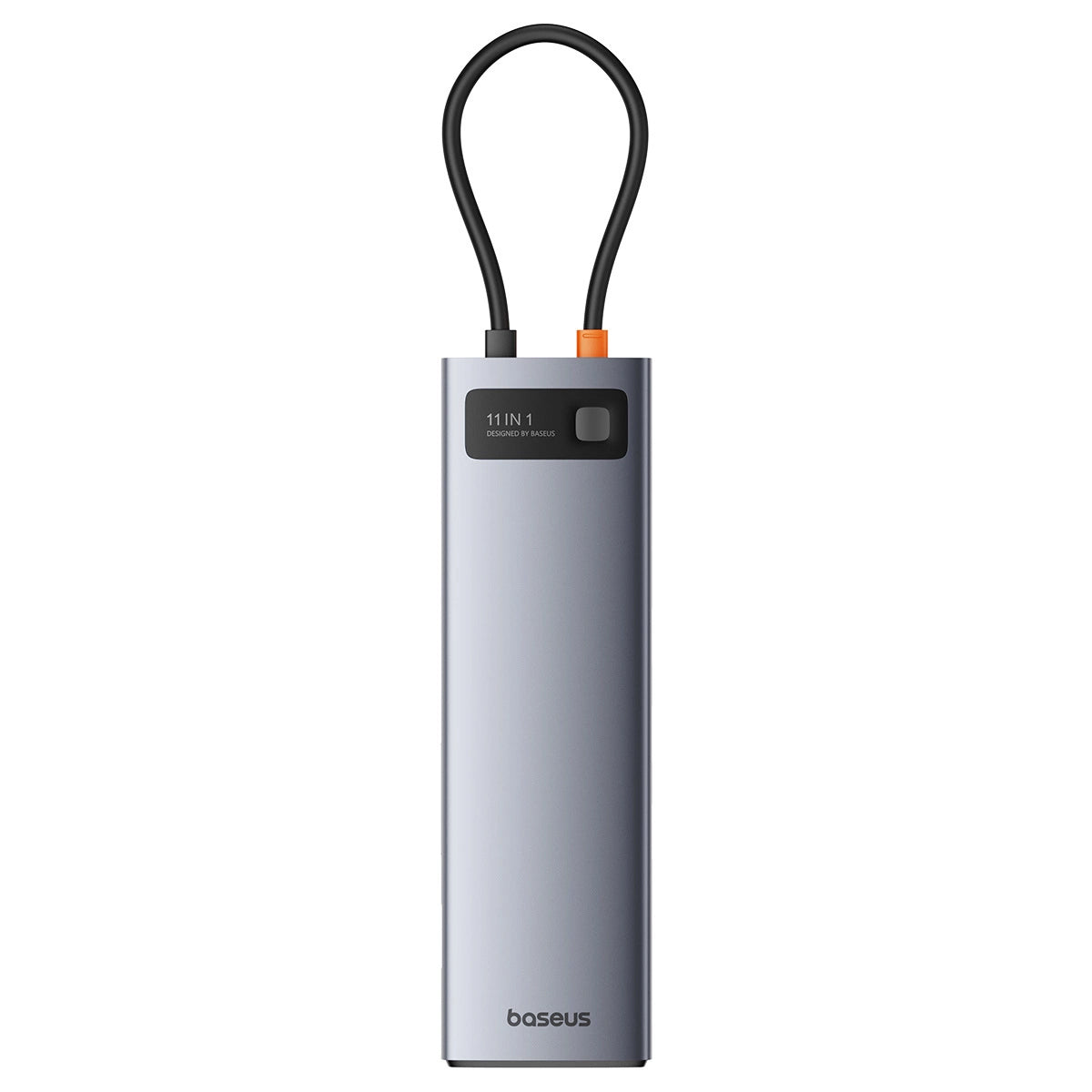 Hub USB-C Baseus Metal Gleam, 3 x USB-A 3.0 - 1 x USB-A - 1 x USB-C - 1 x HDMI - 1 x VGA - 1 x Jack 3.5mm - 1 x RJ45 - 1 x SD - 1 x microSD, Sivý
