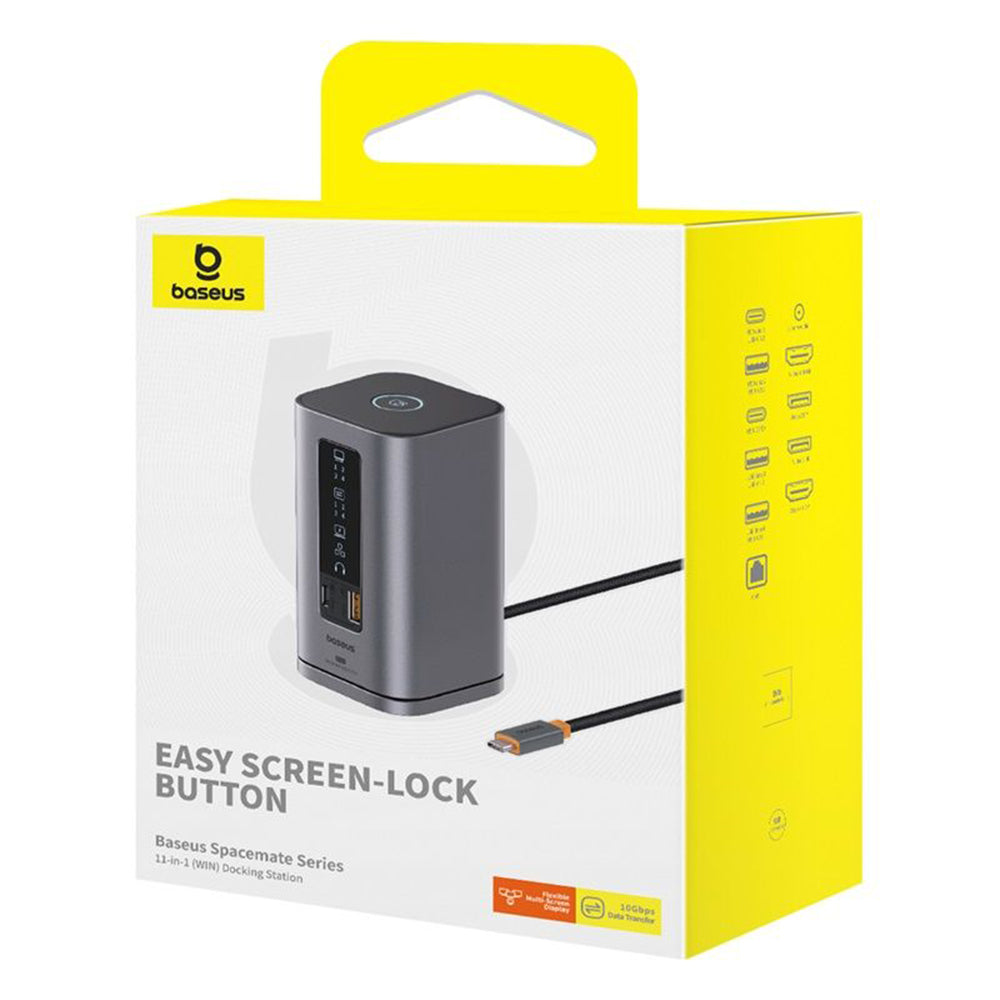 Hub USB-C Baseus SpaceMate, 11in1, Sivý B00568101813-00