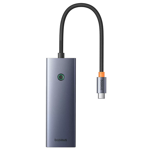 Hub USB-C Baseus UltraJoy, 3 x USB-A 3.0 - 1 x USB-C - 1 x HDMI - 1 x SD - 1 x microSD, Sivý B00052803811-03