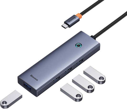 USB-C Hub Baseus UltraJoy, 4 x USB-A 3.0, Sivý B0005280A813-03