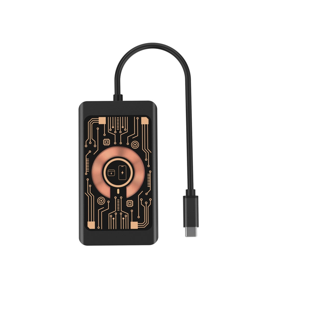 USB-C hub s bezdrôtovým nabíjaním QI Qualo QTPB5-HUB-18, 9v1, Sivý