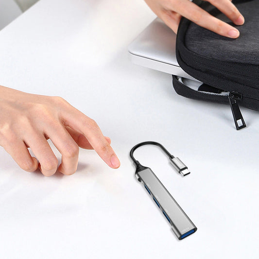 Hub USB-C Dudao A16T, 1 x USB-A 3.0 - 3 x USB-A, Čierny
