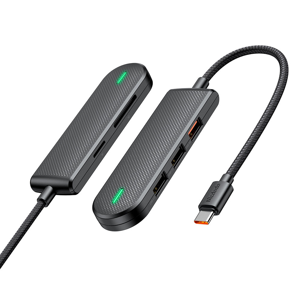 Hub USB-C McDodo HU-1430 Star, 5v1, Čierny