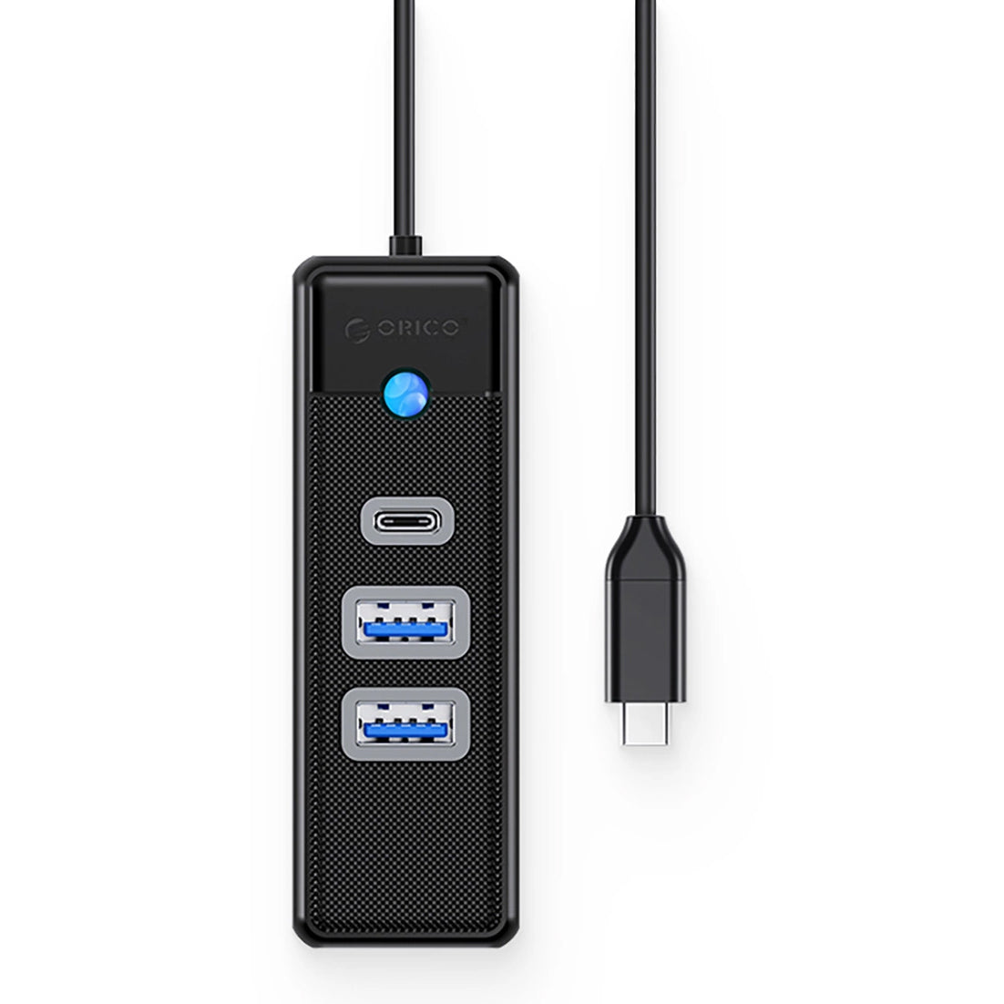 Hub USB-C Orico PWC2U-C3, 2 x USB-A 3.0 - 1 x USB-C, čierny