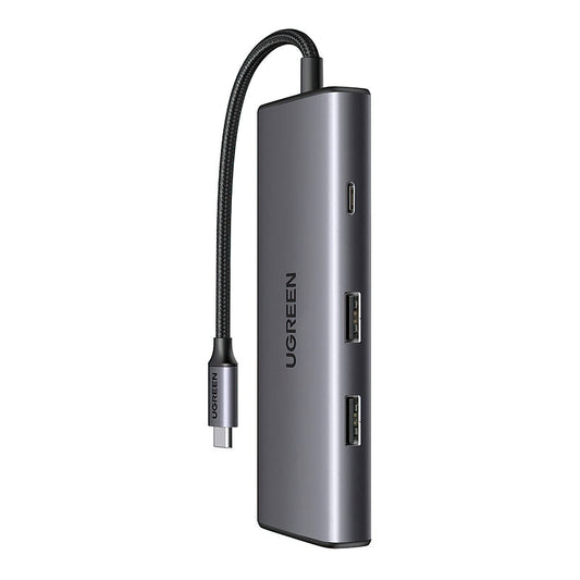 Hub USB-C UGREEN CM498 (15531), 2 x USB-A 3.2 - 2 x USB-C - 1 x HDMI - 1 x SD - 1 x microSD, Sivý