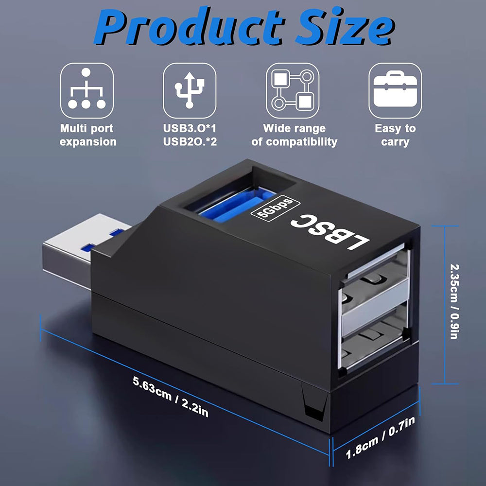 Techsuit H11 EchoLink USB Hub, 3in1, Black