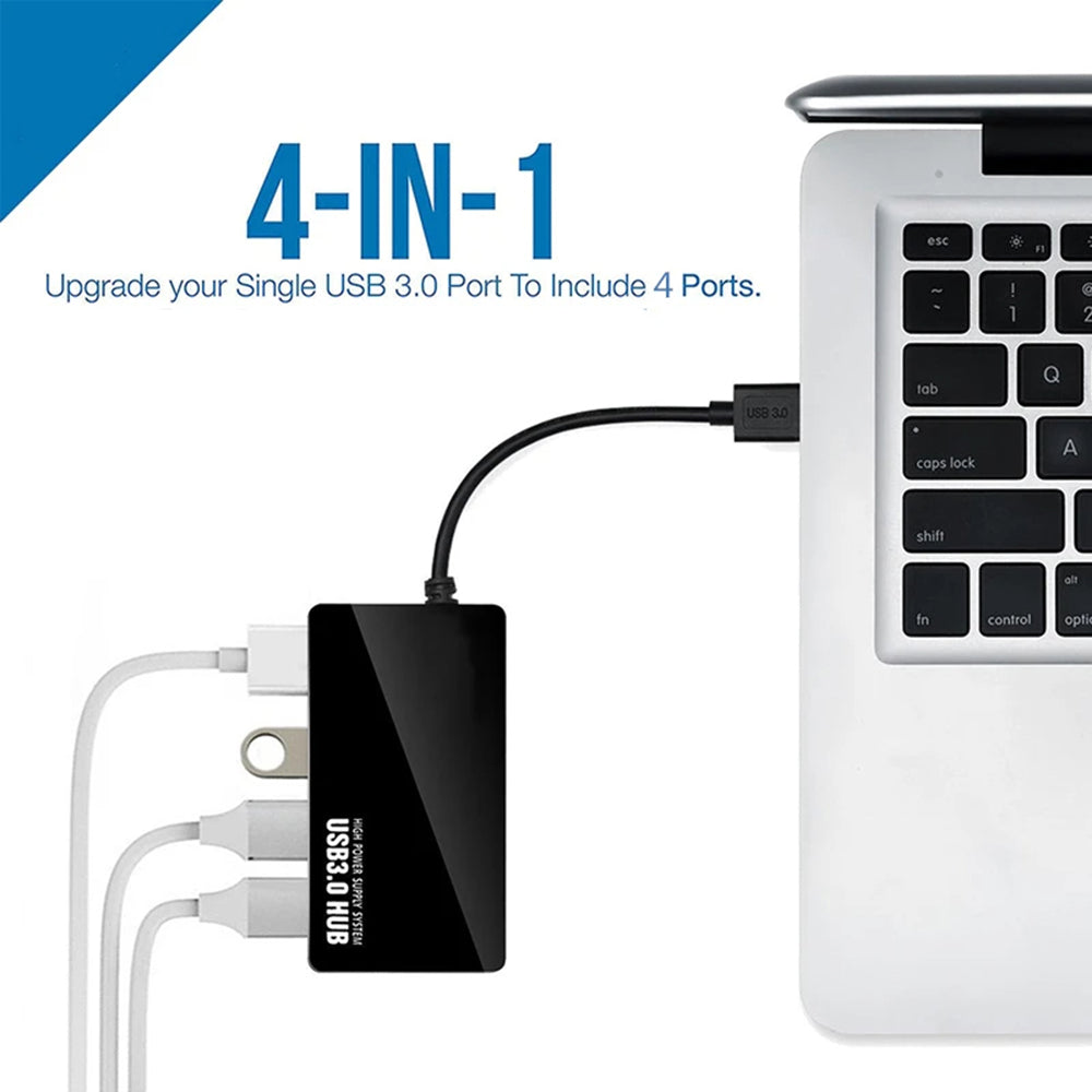 USB Hub Techsuit H15 QuantumNode, 4v1, Čierny
