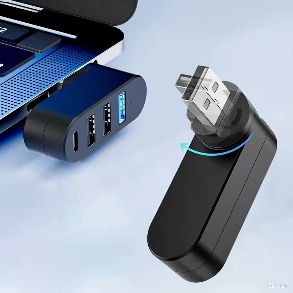 USB Hub Techsuit H17 SplitterNode, 4v1, Čierny