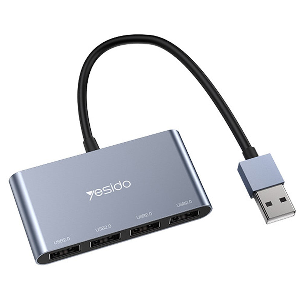 USB hub Yesido HB12, 4v1, Sivý