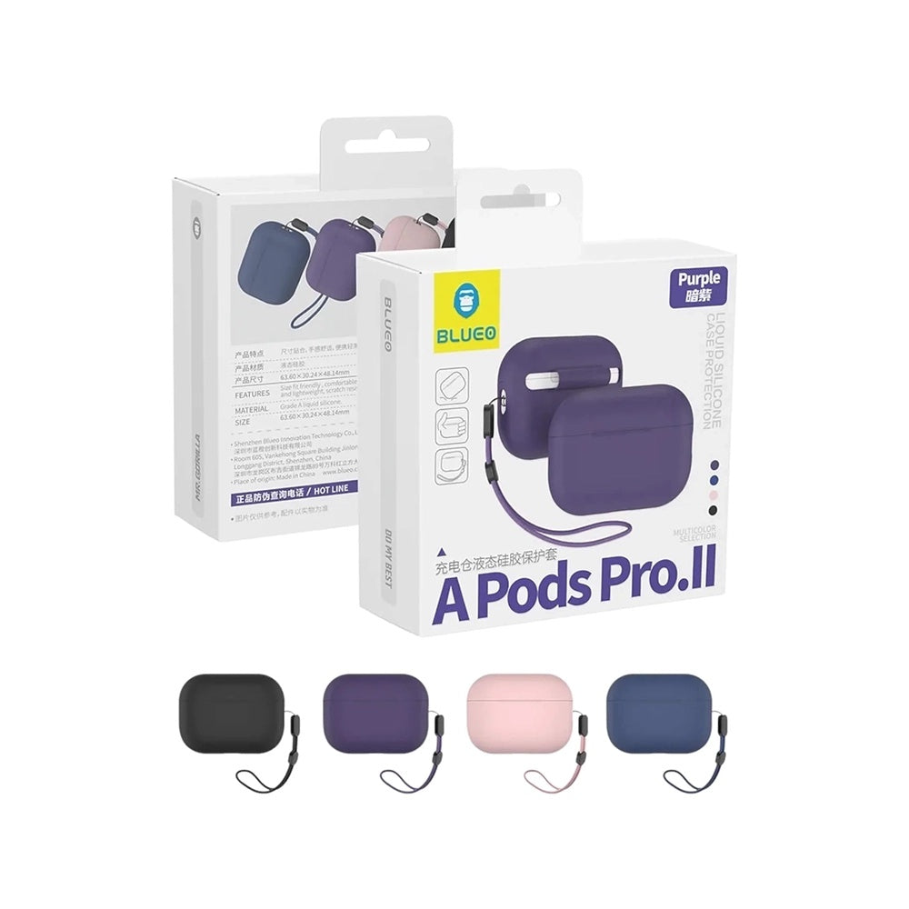 Obal Blueo Liquid pre Apple AirPods Pro 2, fialový