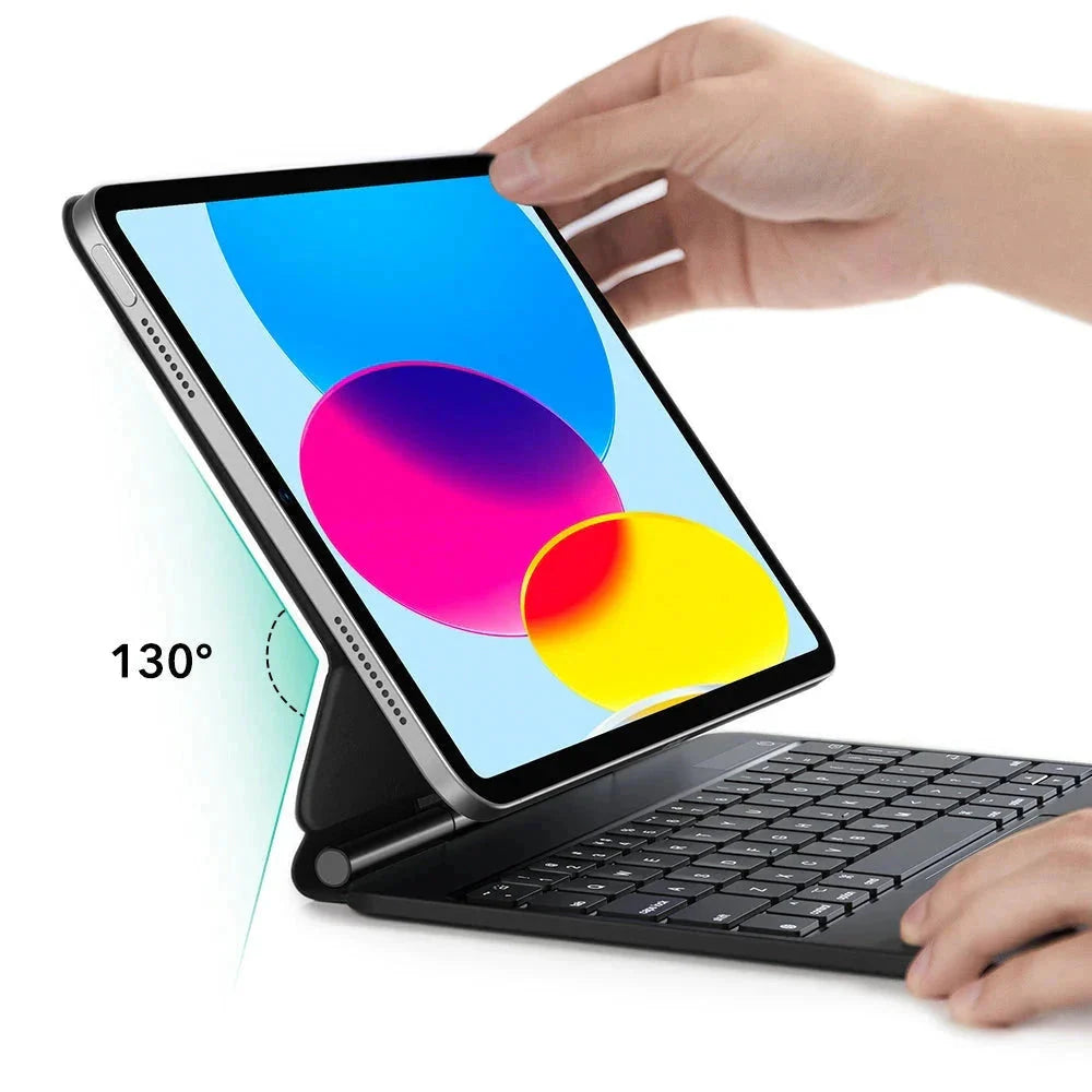 Puzdro s klávesnicou pre Apple iPad (2025) / (2022), ESR, Rebound, Biela