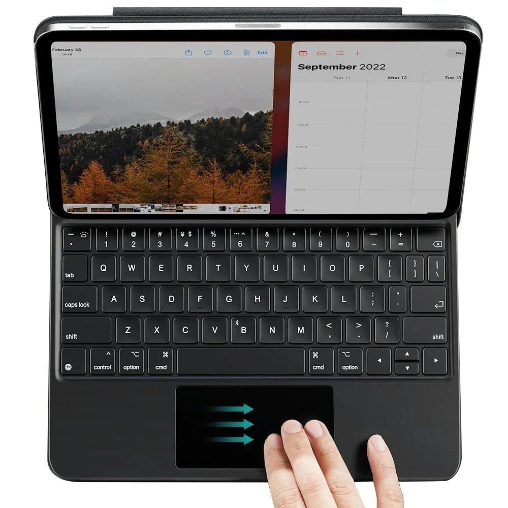 Puzdro s klávesnicou pre Apple iPad (2025) / (2022), ESR, Rebound, Biela
