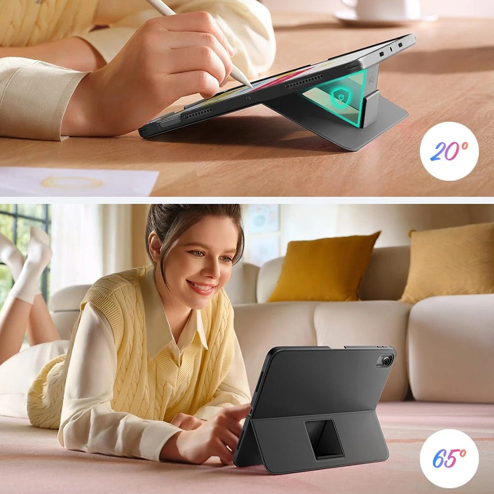 Puzdro s klávesnicou pre Apple iPad (2025) / (2022), ESR, Flex, Sivé