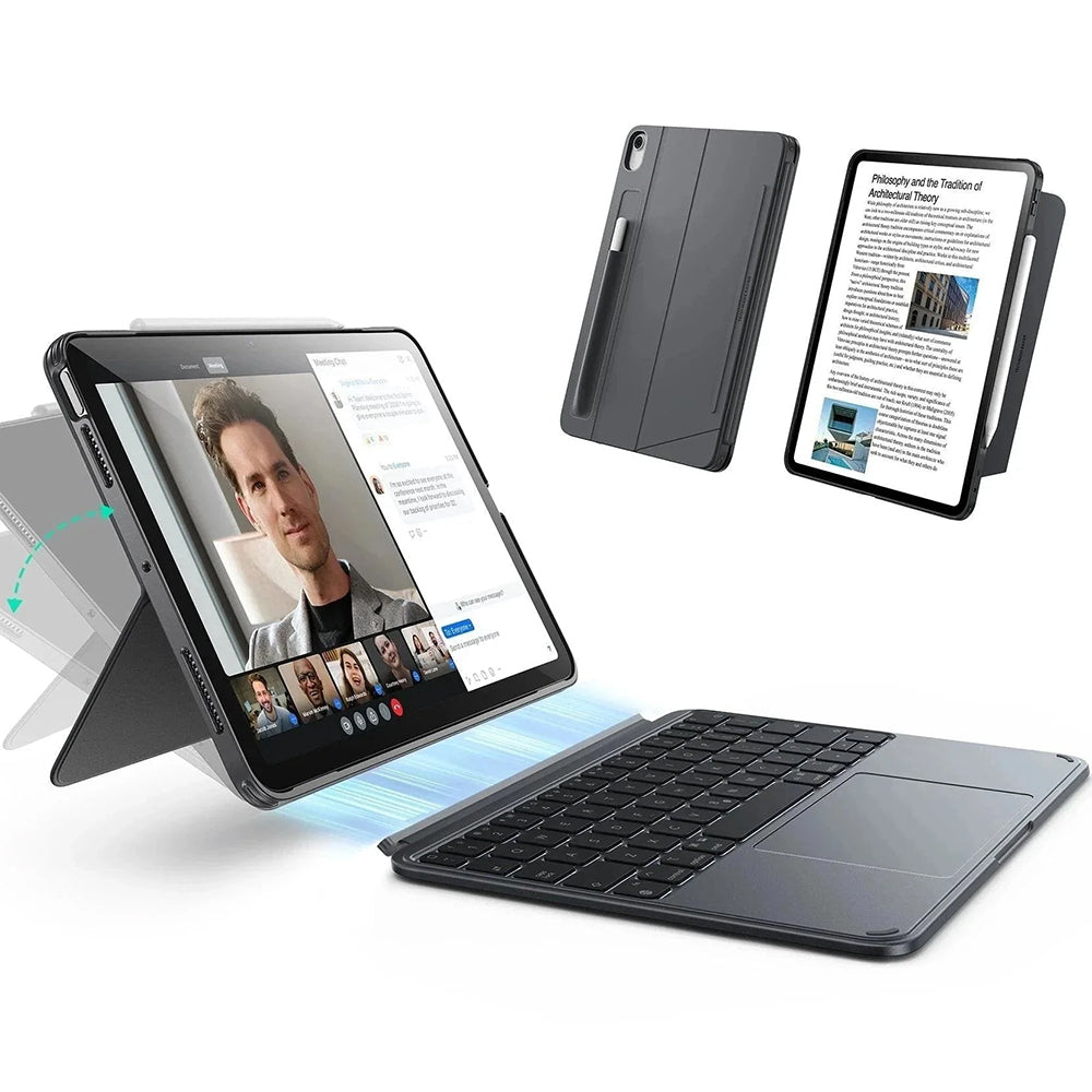 Puzdro s klávesnicou pre Apple iPad Air 13 (2025) / Air 13 (2024), ESR, Shift, Sivé