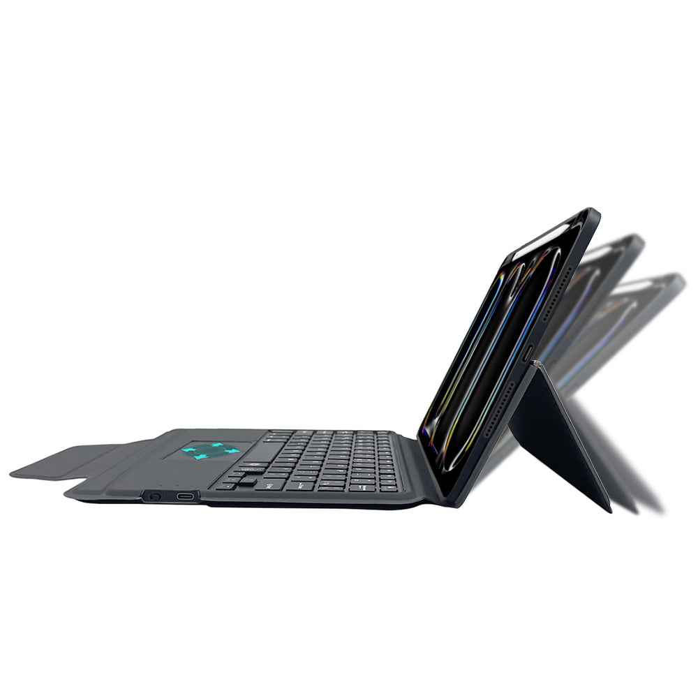 Obal s klávesnicou pre Apple iPad Pro 11 (2024), Techsuit, KeyTab Pro, čierny