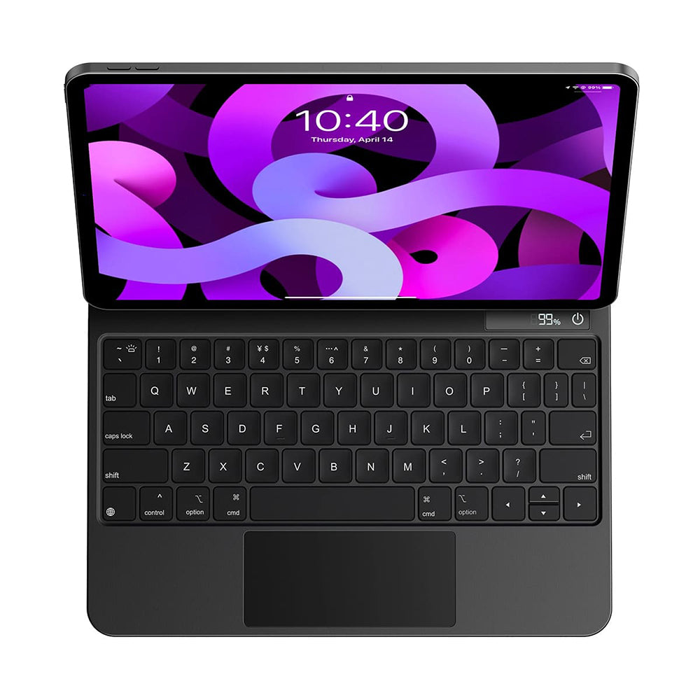 Puzdro s klávesnicou pre Apple iPad Pro 12.9 (2022) / Pro 12.9 (2021) / Pro 12.9 (2020) / Pro 12.9 (2018), Baseus, Brilliance, Sivé
