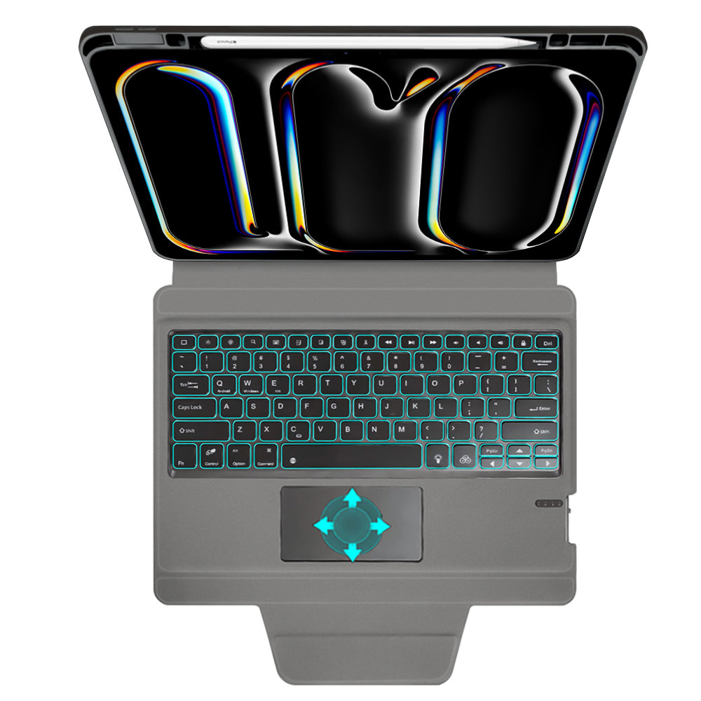Obal s klávesnicou pre Apple iPad Pro 13 (2024), Techsuit, KeyTab Pro, čierny