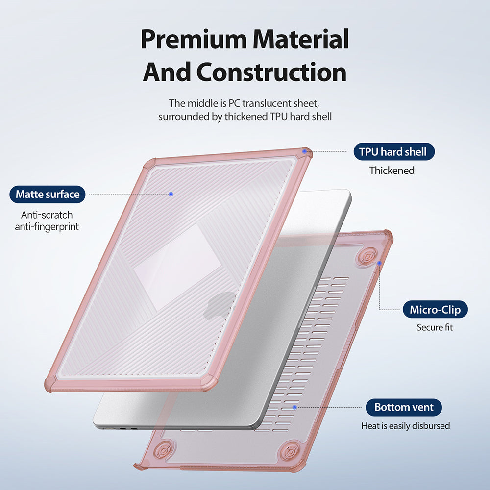 Puzdro DUX DUCIS LCGH pre Apple MacBook Pro 14 palcov (2023) / (2021), Ružové